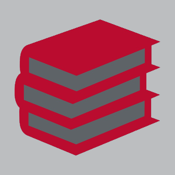red stack of books